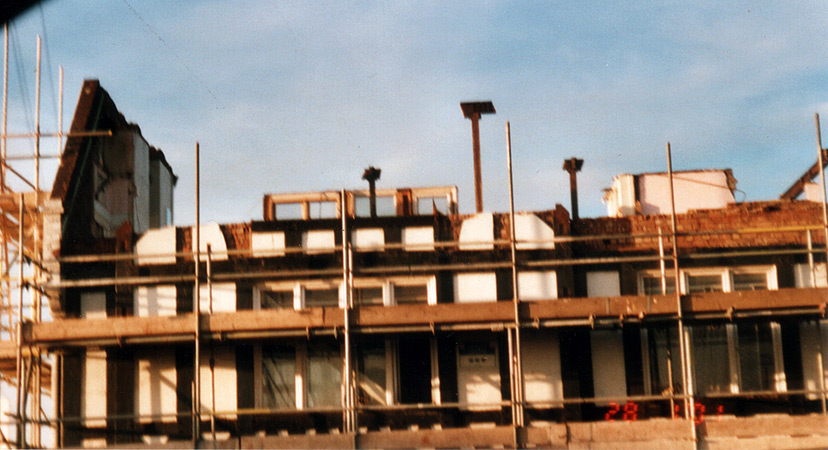 The Bridge House being demolished