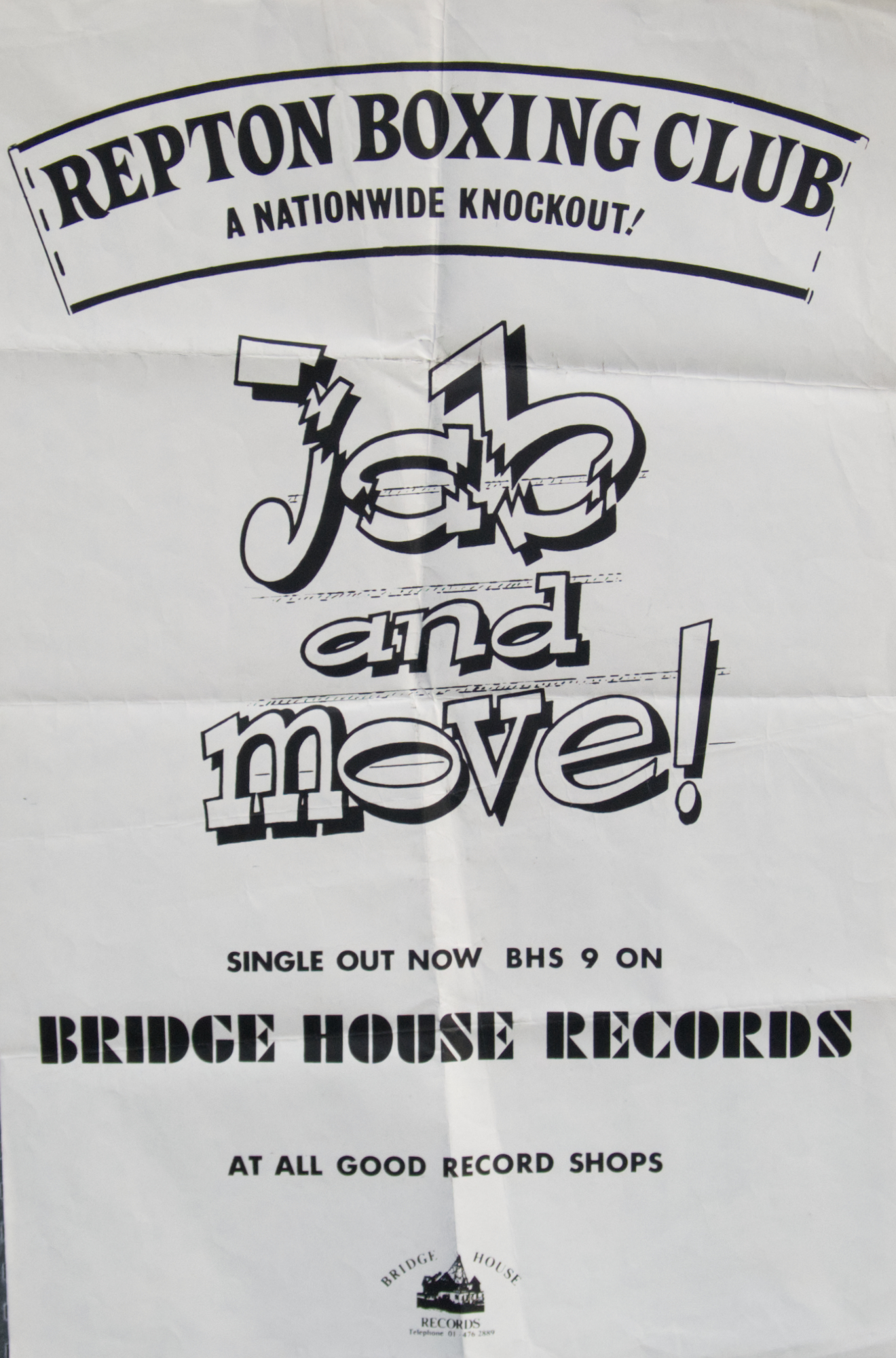 Bridge House Records poster for Jab and Move single